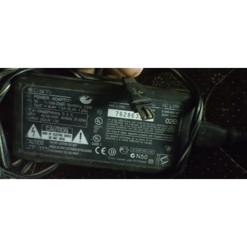 ADAPTOR SONY L10A pengganti Adaptor Sony AC L15A L15B 8.4 v 1.7A 1.5A for sony handycam CCD series a