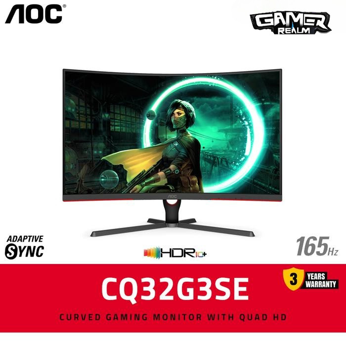 AOC CQ32G3SE 32" 165Hz QHD Curved Gaming Monitor