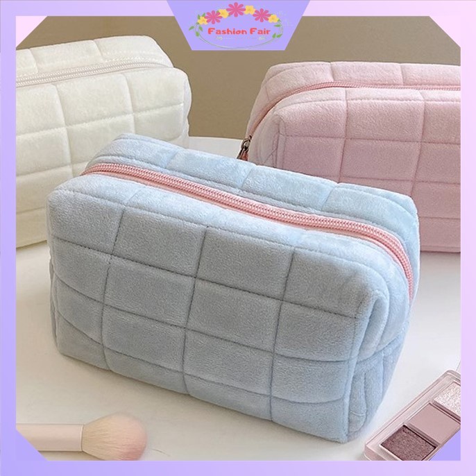 

Fashion Fair - T5958 Tempat Pouch Pillow Korea / Kotak Pensil Sleting Velvet Aesthetic Pastel / Kotak Pensil Bulu / Make Up Pouch