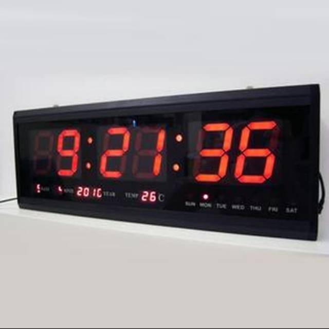 Jam Dinding Digital Led Meja Led Clock 4819 Merah Jam Dinding meja digital Co