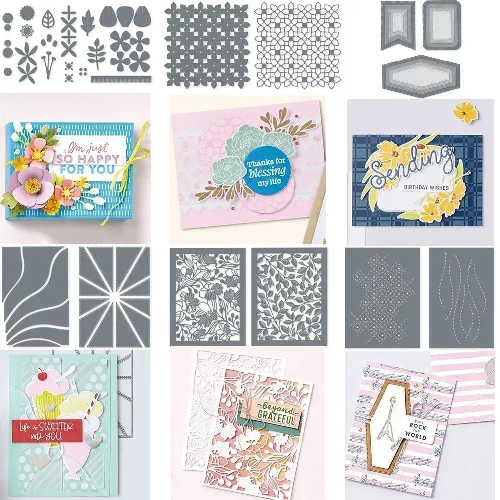 

Gorgeous Garden Petal Flower Patterns Cutting Dies Patchwork Pieces Nested Essential Diecut For DIY Scrapbooking Card Making New
