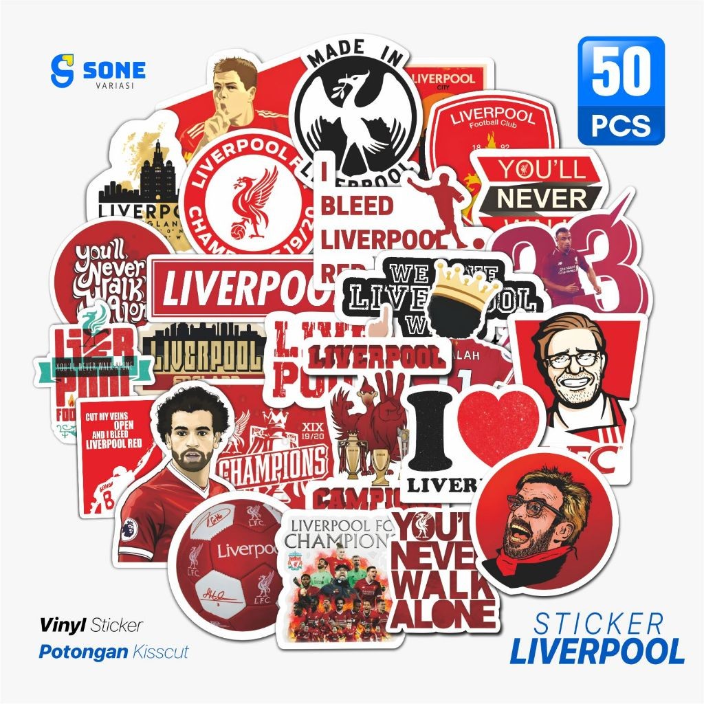 

Sticker Aesthetic LIVERPOOL Vinyl Waterproof Dekorasi Laptop Koper Diary Thumblr