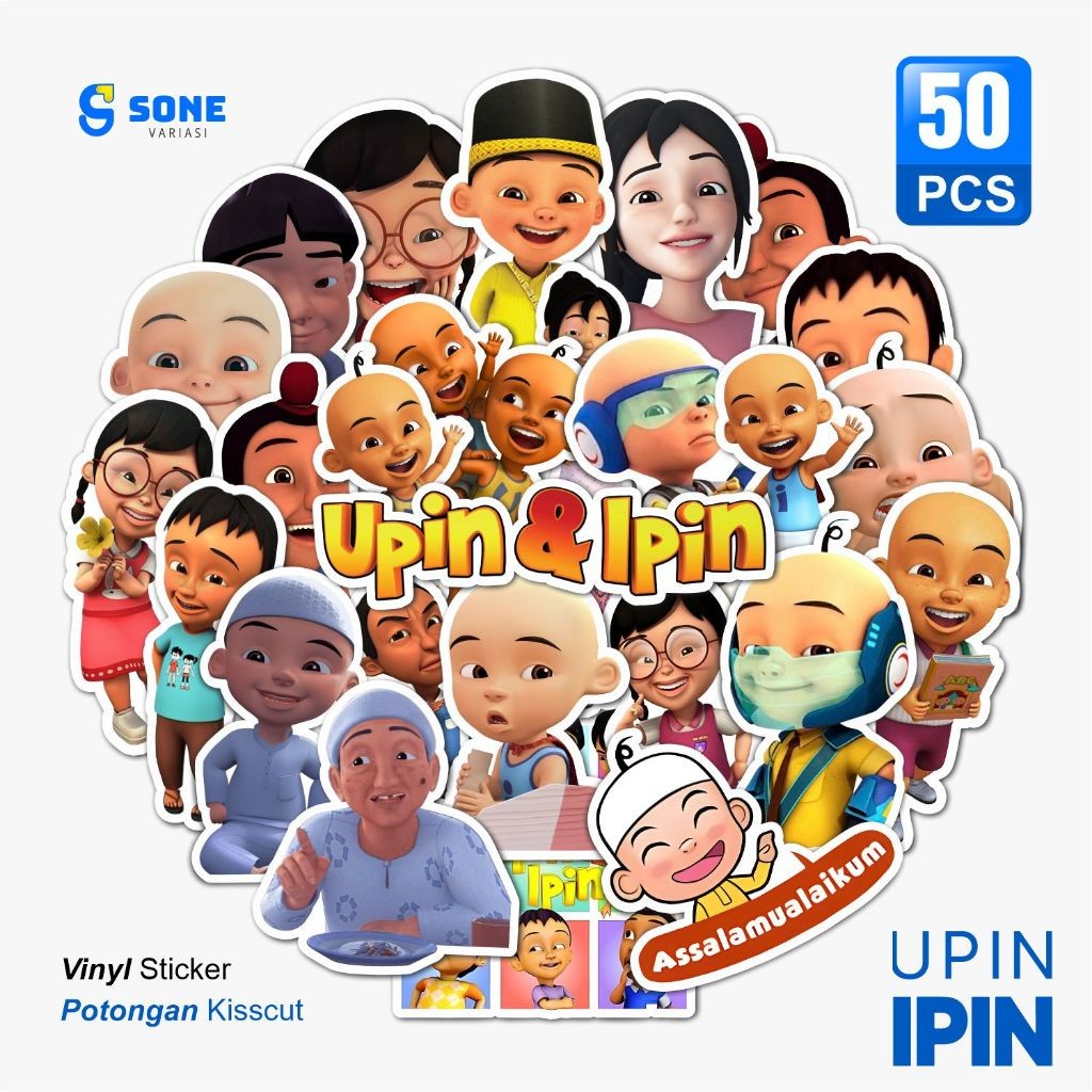 

Stiker Pack Kartun Upin Ipin Waterproof Aesthetic- Untuk Laptop Koper - Paper Stationery