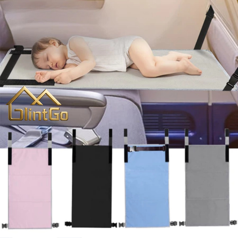 Tempat Duduk Bayi Pesawat Portable - Tempat Tidur Anak, Sandaran Kaki Adjustable untuk Penerbangan