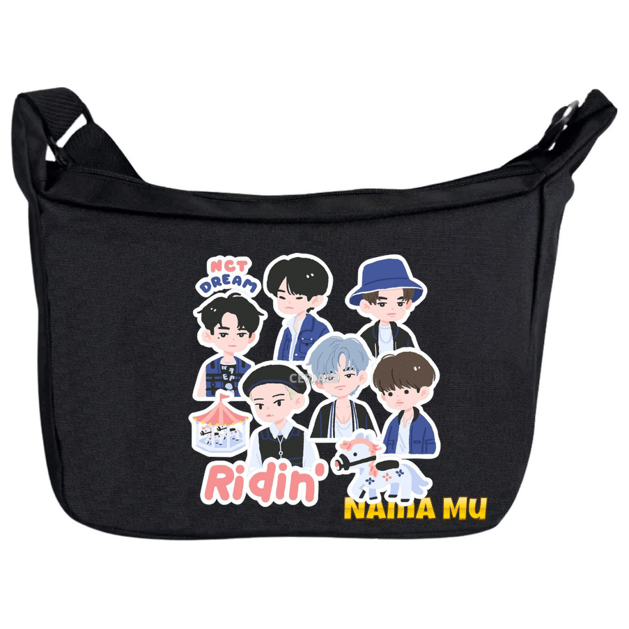 Tas Selempang NCT Dream K-Pop Unisex Stylish - Sling Bag Motif Member NCT Dream Cocok untuk Jalan-Ja