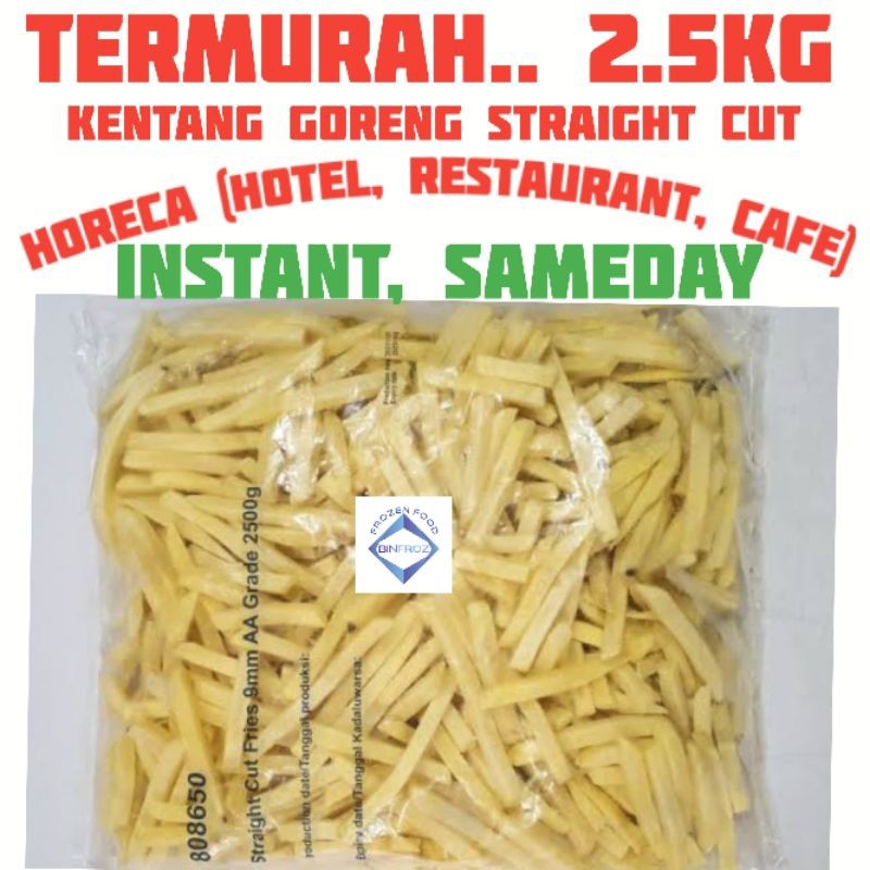 

KENTANG FROZEN AVIKO STRAIGHT CUT GORENG FRENCH FRIES MAKANAN BEKU CURAH MURAH SWEET POTATO