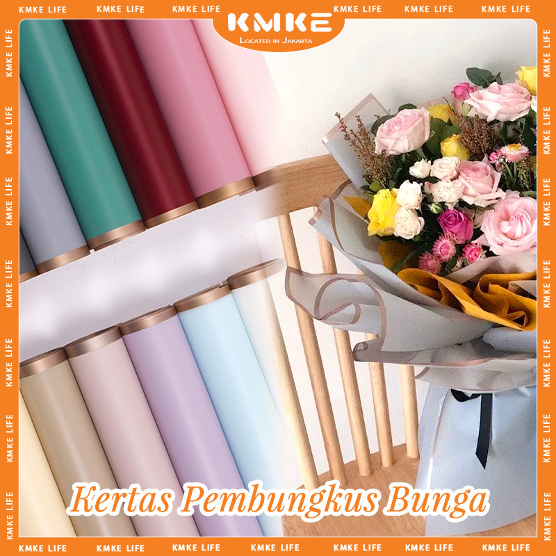 

KMKE 1 PACK ISI 20 LEMBAR Flower Wrapping Matte Paper Transparent Cellophane Kertas Bungkus Bunga Hand Bouquet Korean