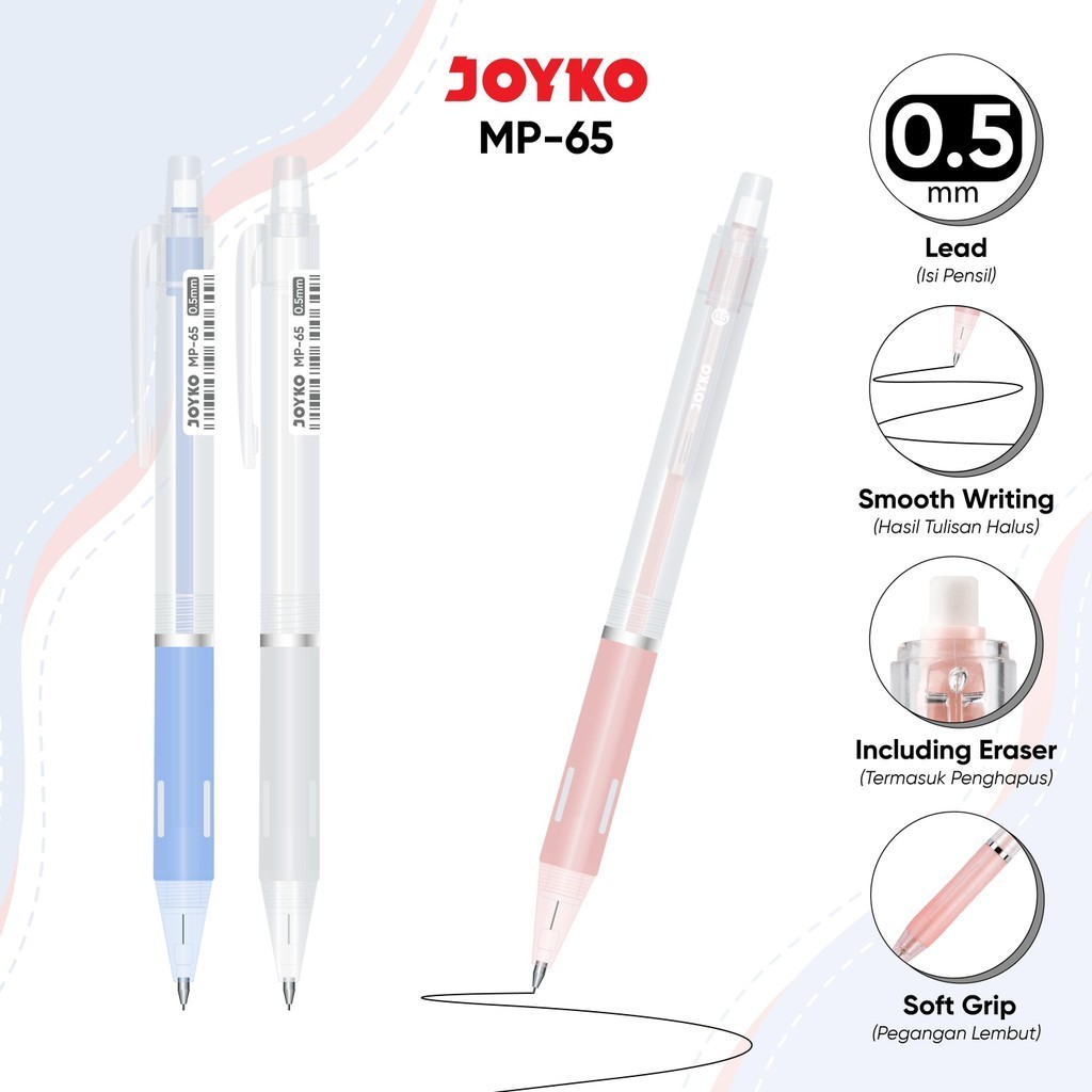 

(1pc) JOYKO Mechanical Pencil Pensil Mekanik MP-65 0.5 mm