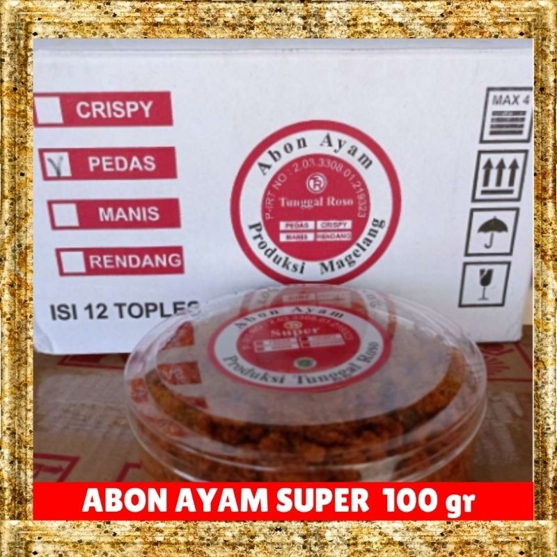

Abon Ayam Super Satu Dus / Box Isi 12 Toples