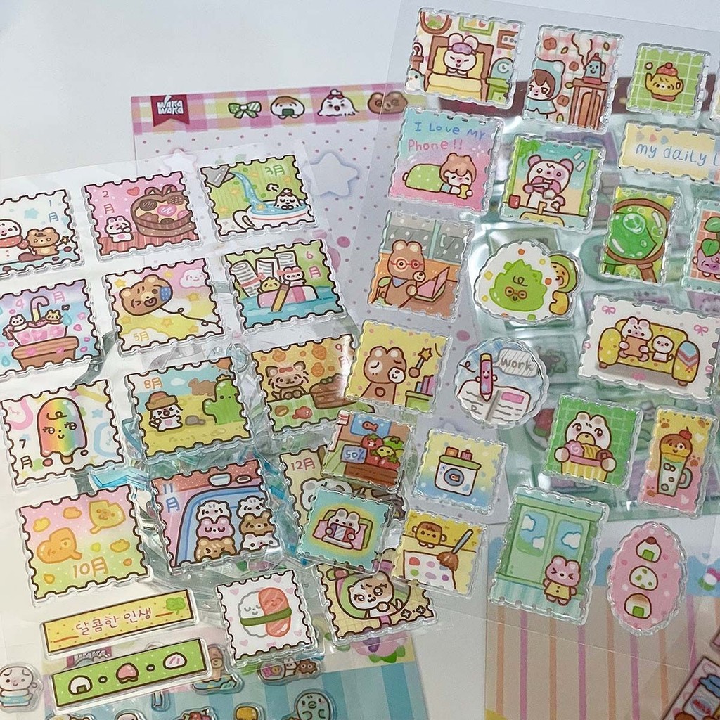 

[HARU] 3D Hardcandy Summer Series Sticker Sheet Stiker Dekorasi Journaling Kawaii Scrapbook Deco