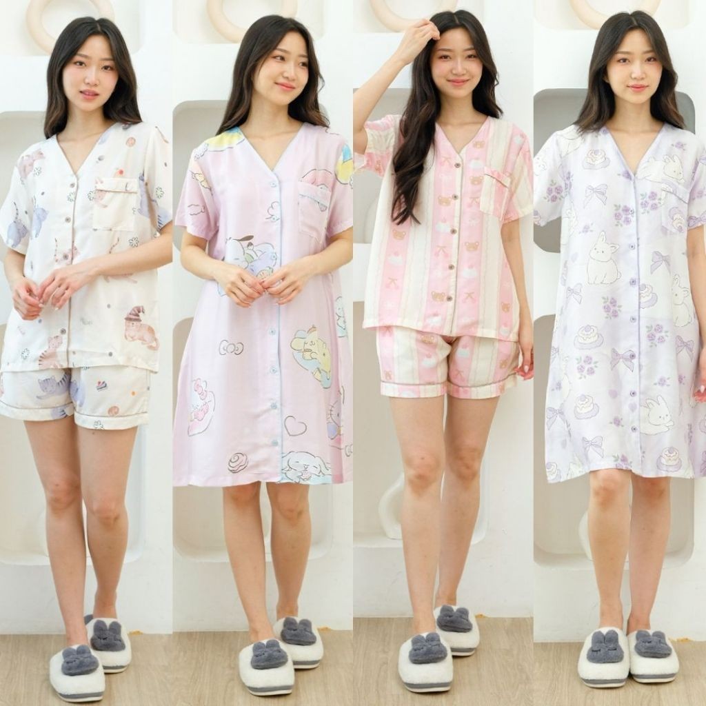 Cielyn | Organic Silk | Ruby Collection |  Baju Tidur Wanita | Set Piyama Wanita