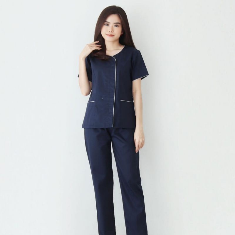 AANTOI SELLER [Renne] Baju Suster Zoe Short Sleeve / Seragam Baby Sitter Jumbo / Seragam Nanny Big S