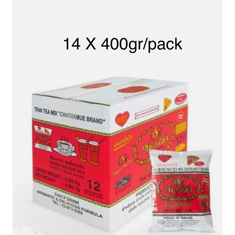

[Grosir] ThaiTea Chatramue / Red tea Teh Merah Thailand Harga untuk 14 pack [SATU DUS MERAH]