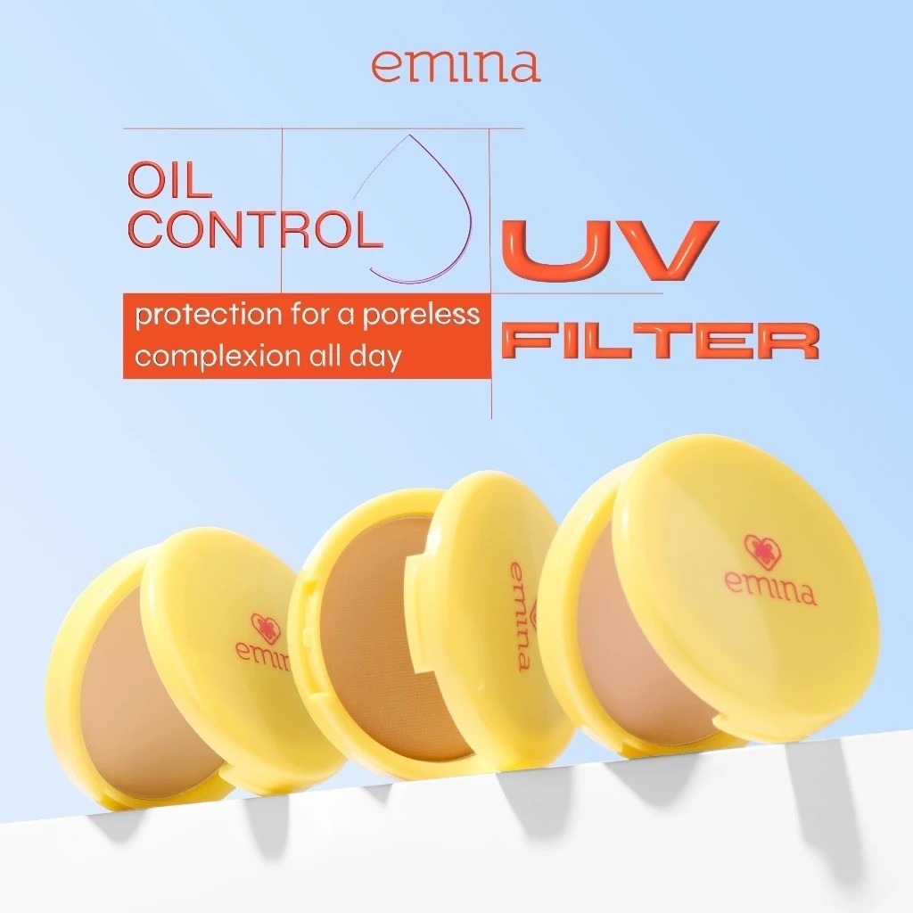 Emina Daily Matte Compact Powder 11 g Bedak Padat Matte Finish Bedak Padat Emina Compact
