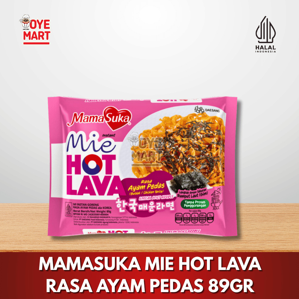 

MAMASUKA MIE HOT LAVA RASA AYAM PEDAS 89GR / MIE INSTANT