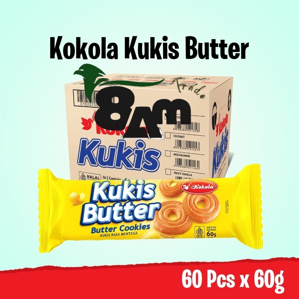 

Kokola Biskuit Kukis 60g - Isi 60pcs - Rasa Butter - Enak dan Lezat - Food, Cookies,cemilan