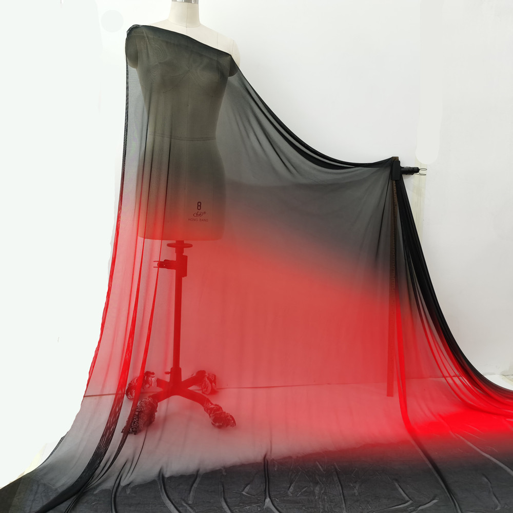 

1 meter X 1.5 meter Polyester Stretch Mesh Material Tulle Soft Ombre Net Fabric For Stage