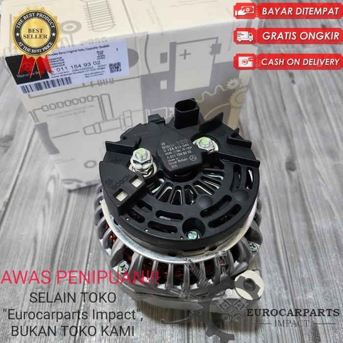 DINAMO ALTERNATOR AMPERE MERCEDES BENZ W203 C180 C230 C240 W211 E240 E250 E260 ORIGINAL