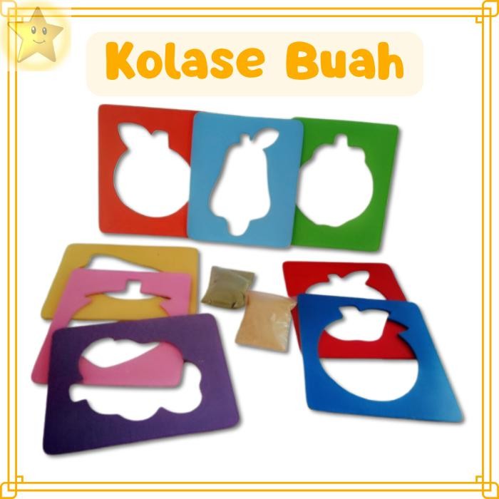 Kolase Kayu Buah untuk Anak – Mainan Edukasi PAUD TK Montessori