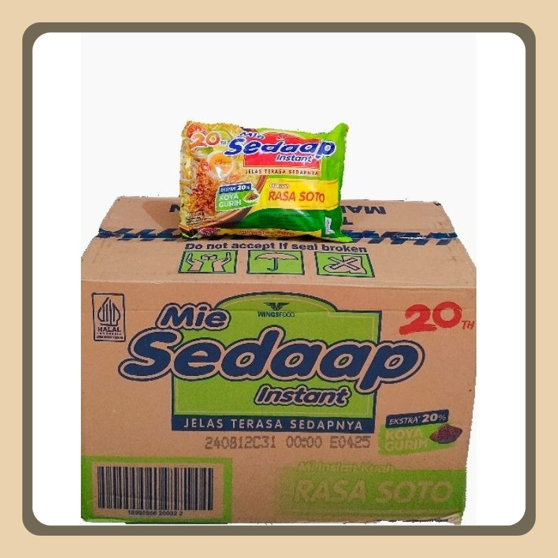 

SEDAP Kuah Rasa SOTO 1 Dus Isi 40 Bungkus Makanan