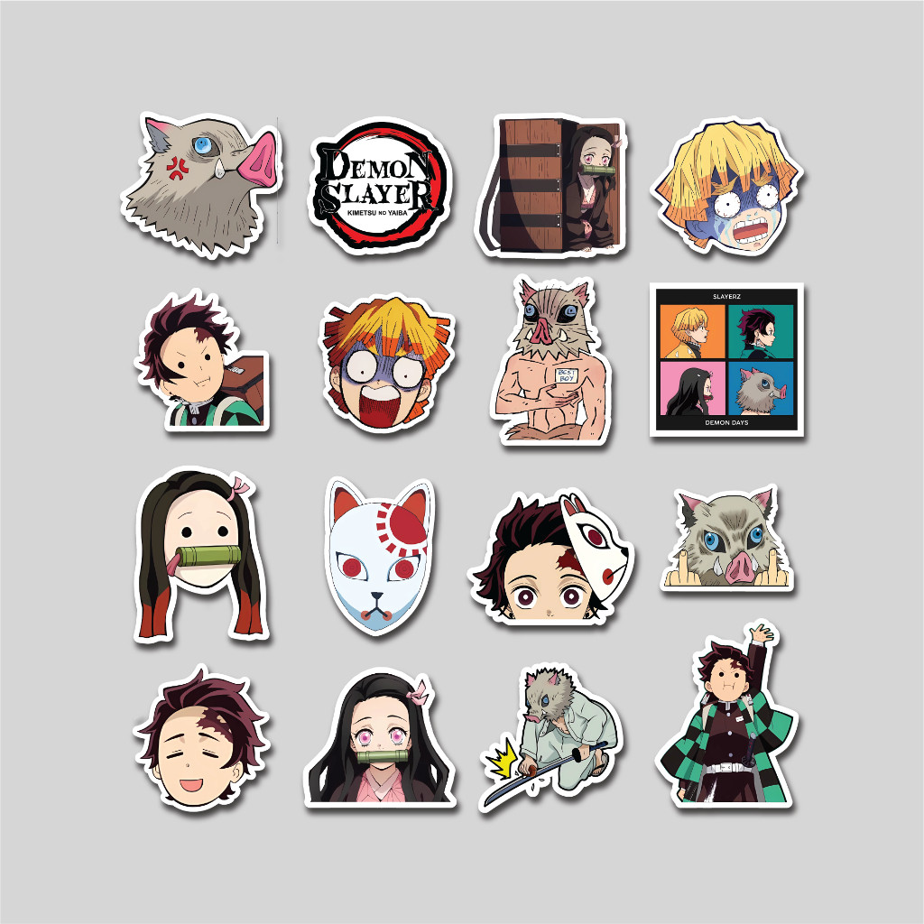 

Sticker Pack Demon Slayer | Sticker Tumbler | Stiker Laptop Koper Helm