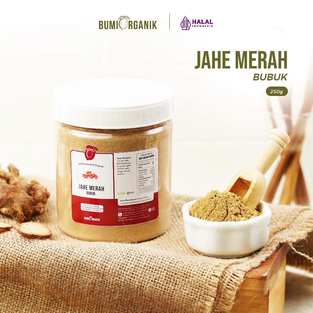 

NEW JAHE MERAH BUBUK 250G ASLI 100% TANPA CAMPURAN ORIGINAL SERBUK JAHE / BUBUK MINUMAN JAHE MERAH / JAHE MERAH INSTAN PURE RED GINGER POWDER / IMUN BOOSTER ORGANIC NUTRIFARM / BEORGANIK / DARI BUMI / SAFIYA / GALLEO PREMIUM