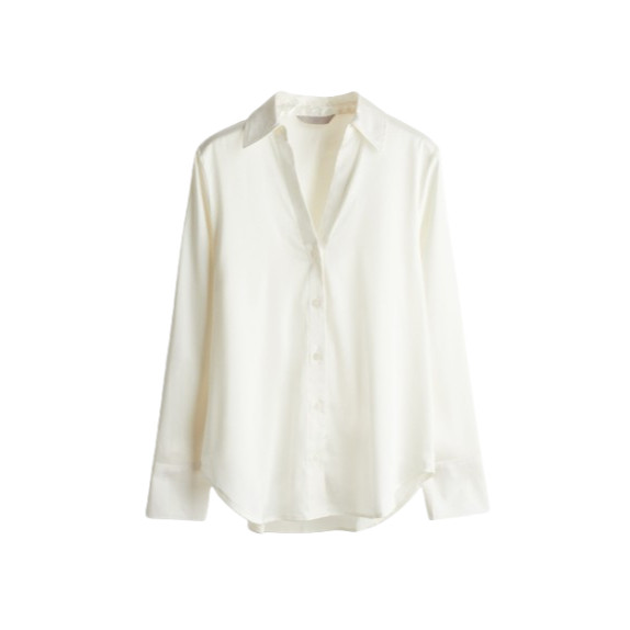 Kemeja Satin H&M Wanita Silk Premium