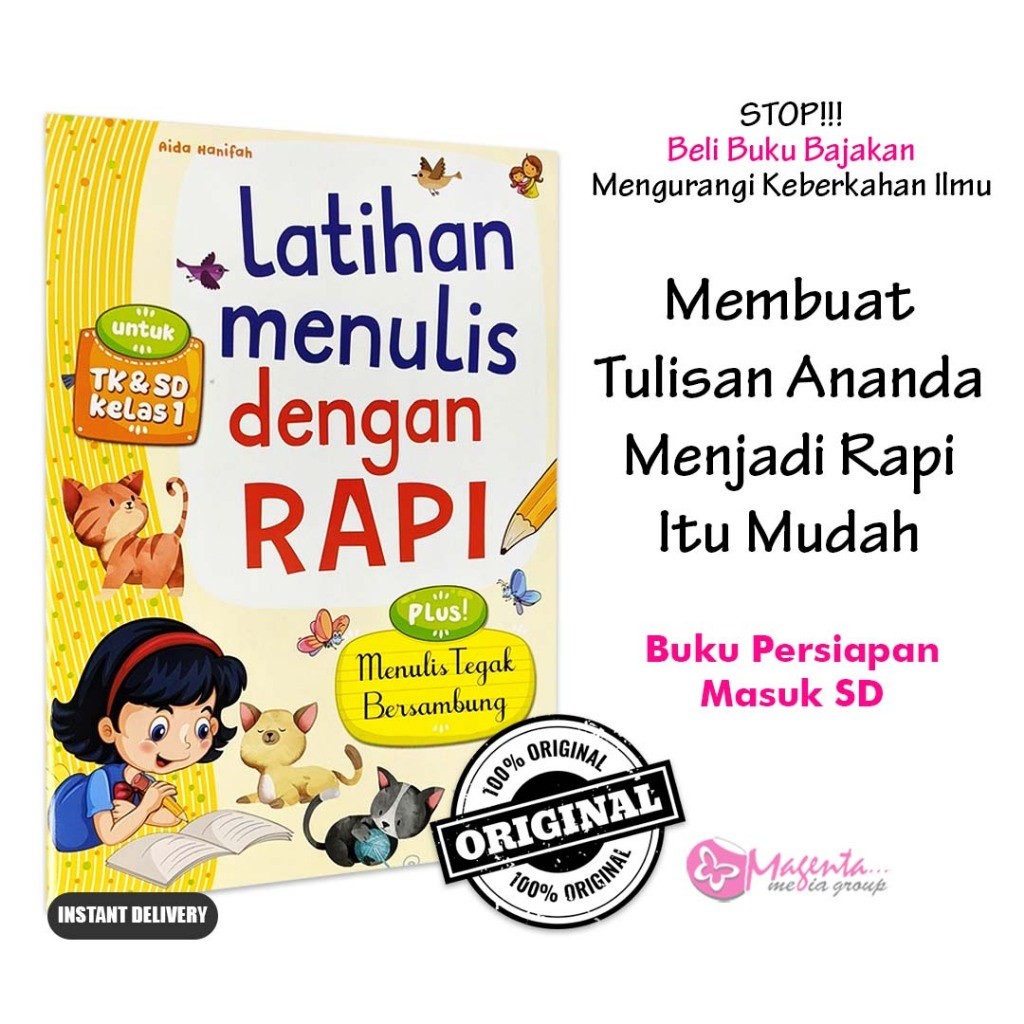 Buku Belajar Menulis - Latihan Menulis Dengan Rapi Untuk TK & SD