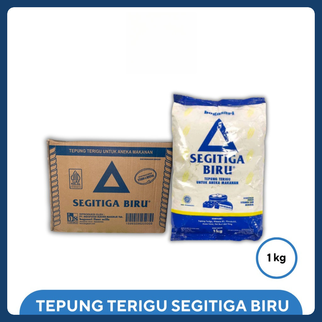 

SEGITIGA BIRU Terigu Kemasan (1 KG x 12 Pcs | 500g x 20 Pcs)