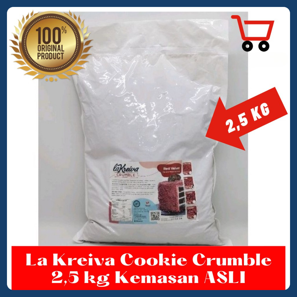

La Kreiva Cookie Crumble Crumb Topping kemasan 2,5 KG (Kemasan ASLI)