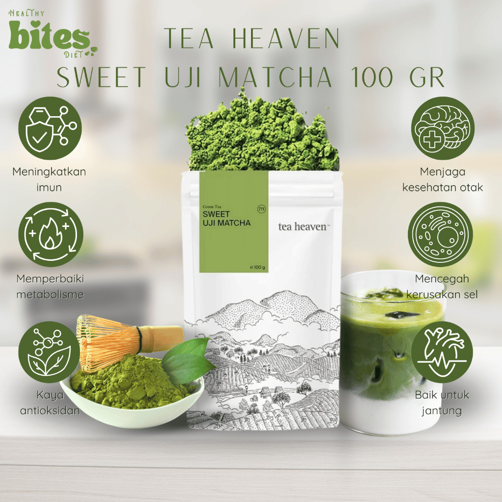 

Sweet Uji Matcha Japan 100gr Tea Heaven Japanese Matcha Bubuk Matcha Jepang Matcha Powder Premium