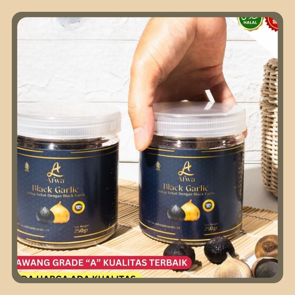 

BLACK GARLIC ORI 100% (Bawang Hitam Tunggal)-FREE EMAS MINI