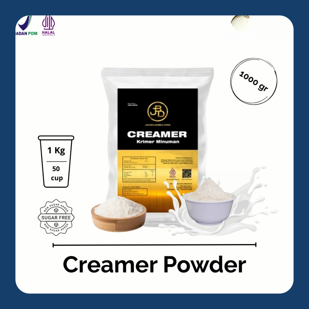 

CREAMER PREMIUM 1KG NON DAIRY / CREAMER BUBUK MINUMAN/ CREAMER POWDER/ JAKARTA BUBBLE DRINK/ HALAL