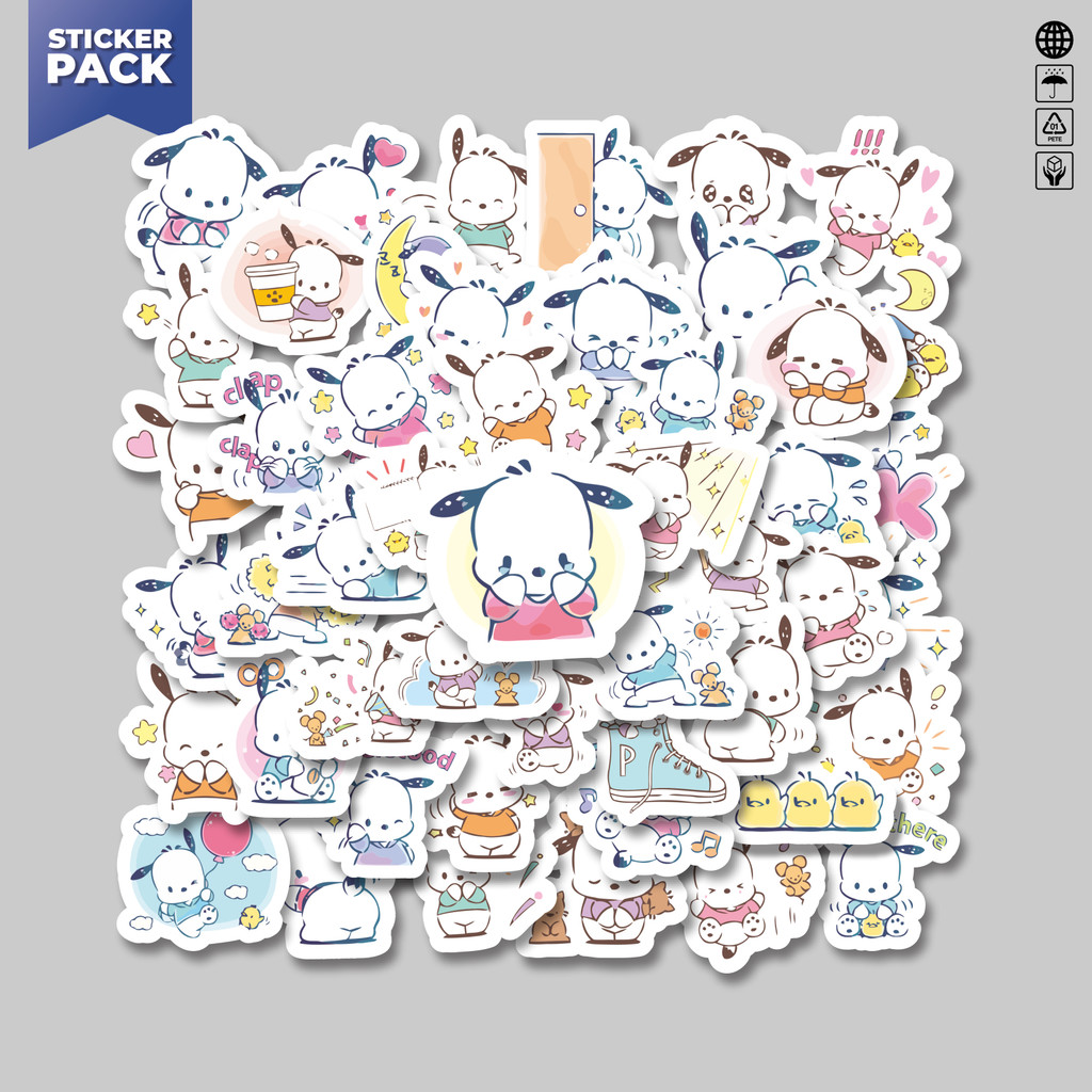 

[100PCS]Stiker Pack Stiker Kartun Pochacco Versi 2 Aesthetic Vinyl Anti Air Dekorasi Sticker Laptop Buku Journal Koper Helm Casing HP Gitar Helm Skateboard