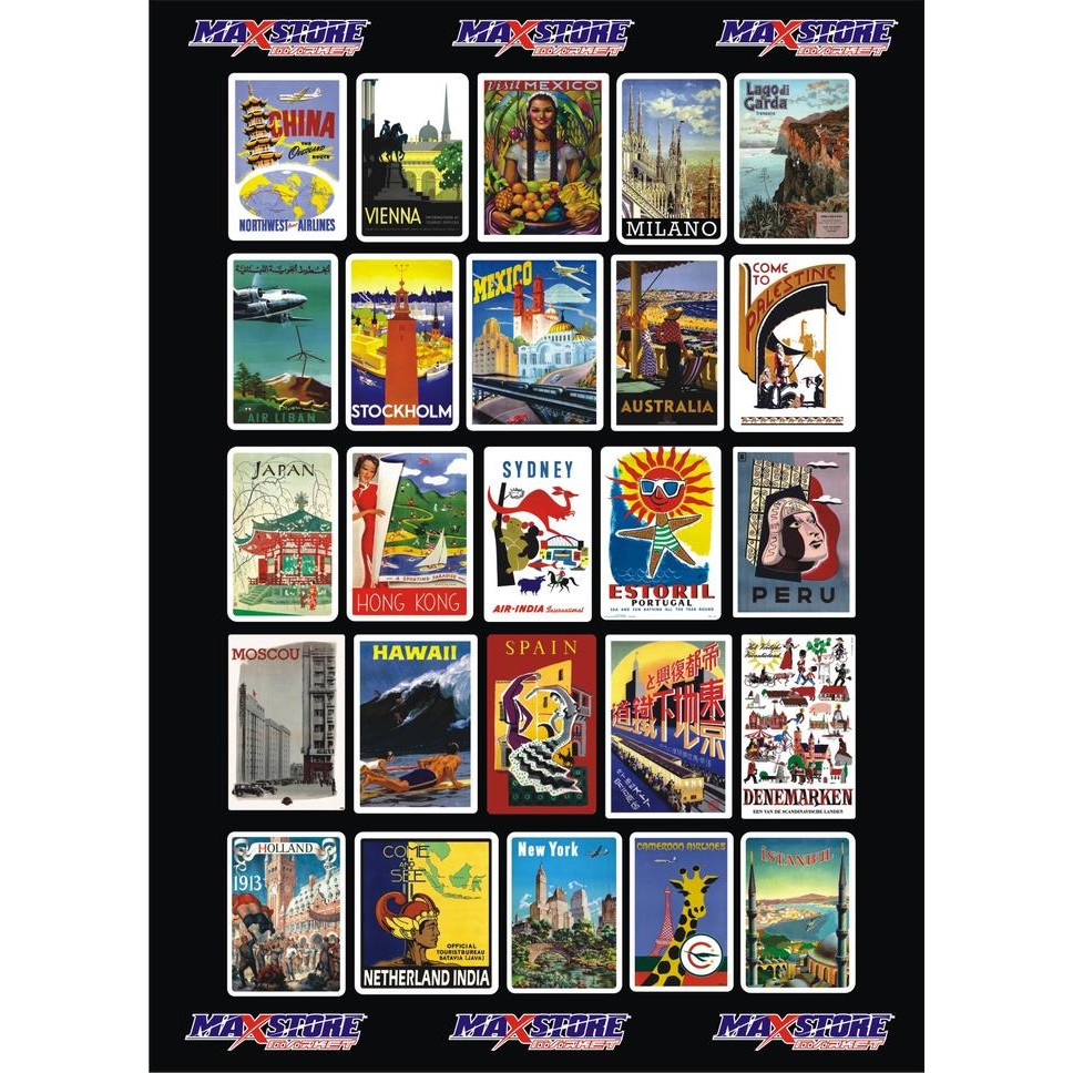 sticker koper vintage / stiker koper / luggage tag / cover koper