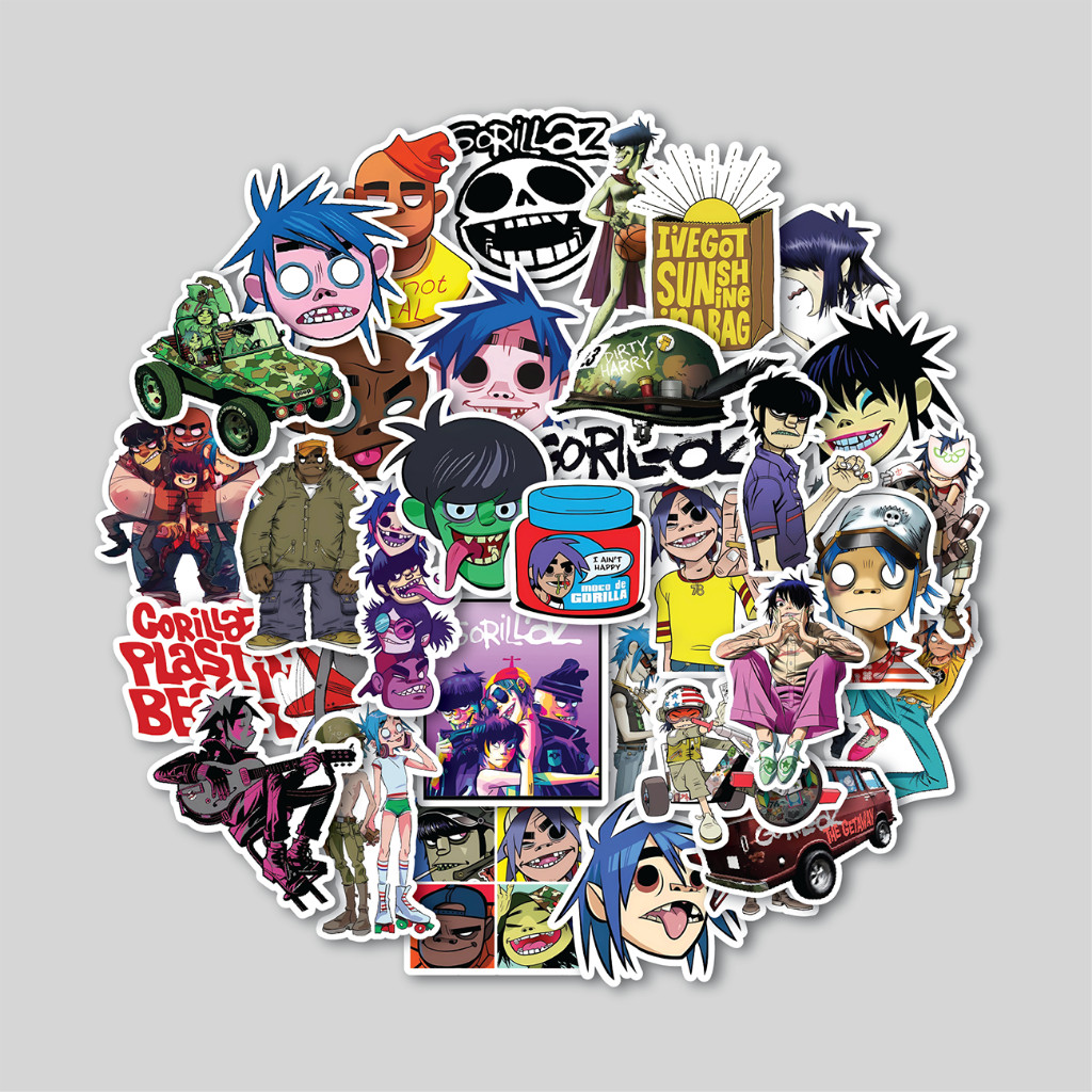 STICKER PACK GORILLAZ | STICKER TUMBLER | STIKER LAPTOP KOPER HELM
