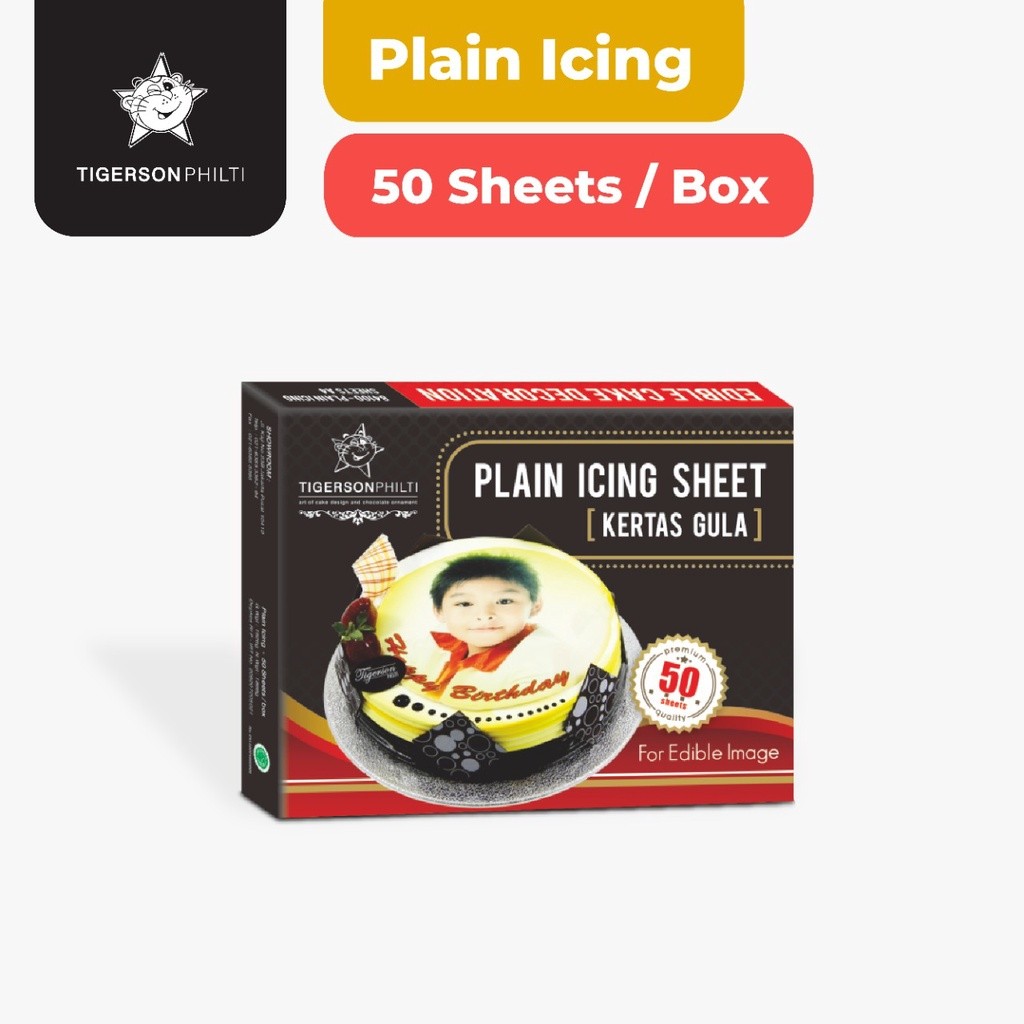 PLAIN ICING BY TIGERSON PHILTI | EDIBLE PRINTING | KERTAS EDIBLE | KERTAS GULA
