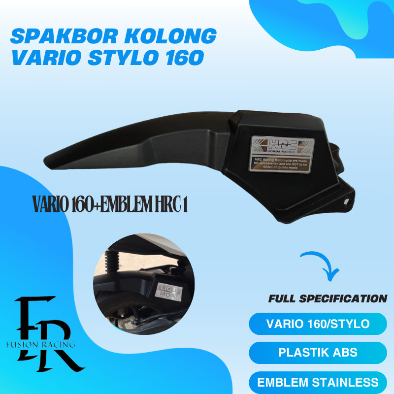 SPAKBOR KOLONG VARIO 160 ABS CBS STYLO + EMBLEM STAINLESS