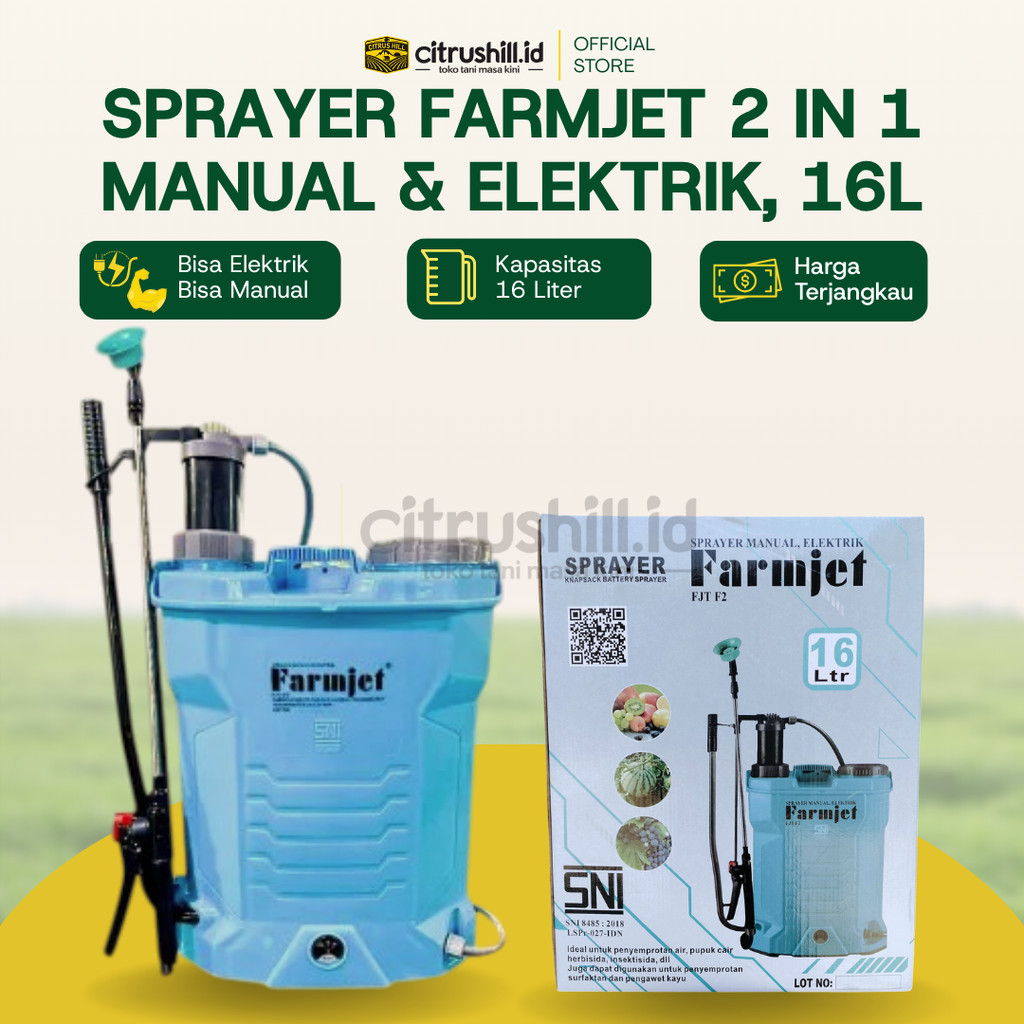 Sprayer 16 Liter Farmjet 2in1 Elektrik Manual