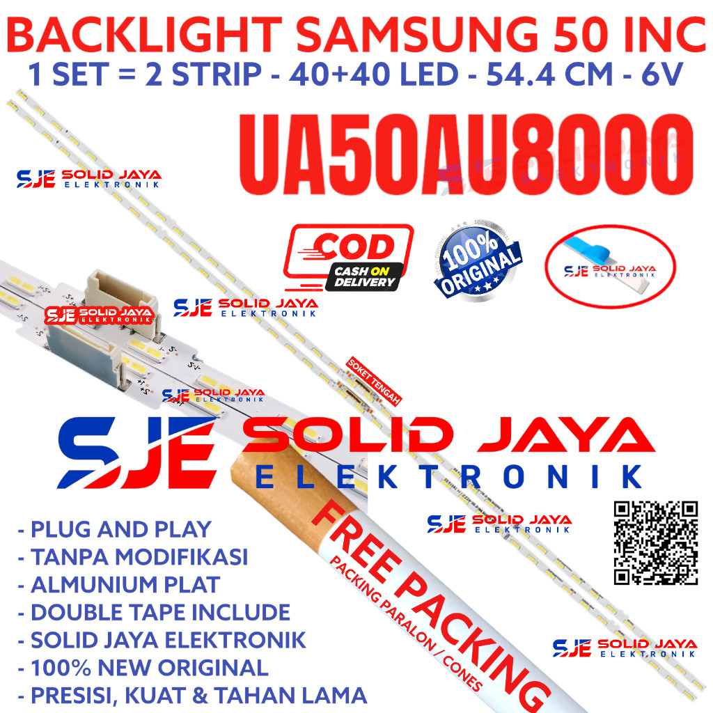 BACKLIGHT TV LED SAMSUNG 50 INC UA 50AU8000 UA50AU8000 UA-50AU8000 50AU LAMPU BL SMD STRIP LIDI 40K 