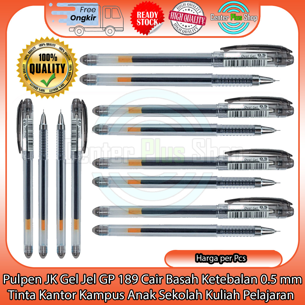 

JK GP-189 0.5 mm Hitam Black Itam Item Biru Blue Sekolah School Kantor Kampus Kuliah Tinta Gel Jel Catatan Notes Buku Kertas Alat Tulis ATK Jelas Kering Estetik Terbaik Mata Runcing NDL Elegan Profesional Ringan