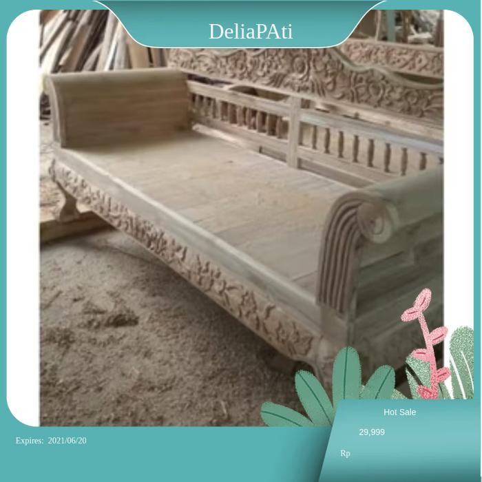 kursi risban dari kayu jati ukir bunga termurah bk  Keris sengkelat majapahit mataram kartosuro kart