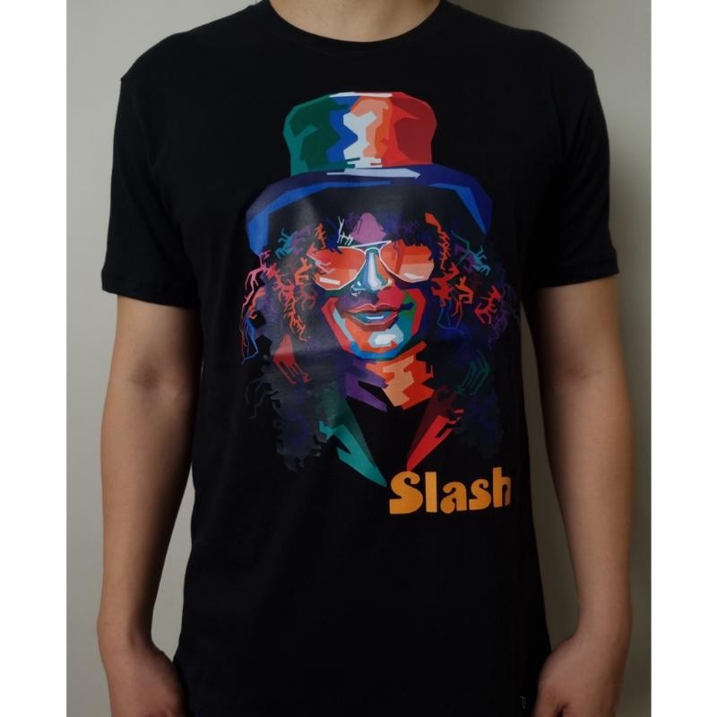 Kemeja T-Shirt Vintage "Slash-3" Lengan Pendek Motif Cetak Katun Grafis Pakaian Pria Lingerie Santai