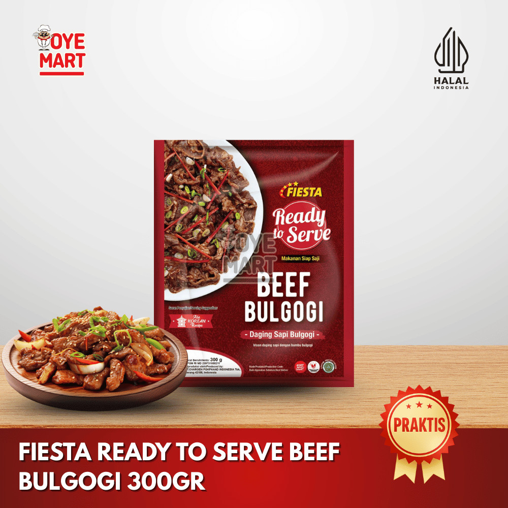 

FIESTA READY TO SERVE BEEF BULGOGI 300GR / DAGING SAPI IRIS INSTAN