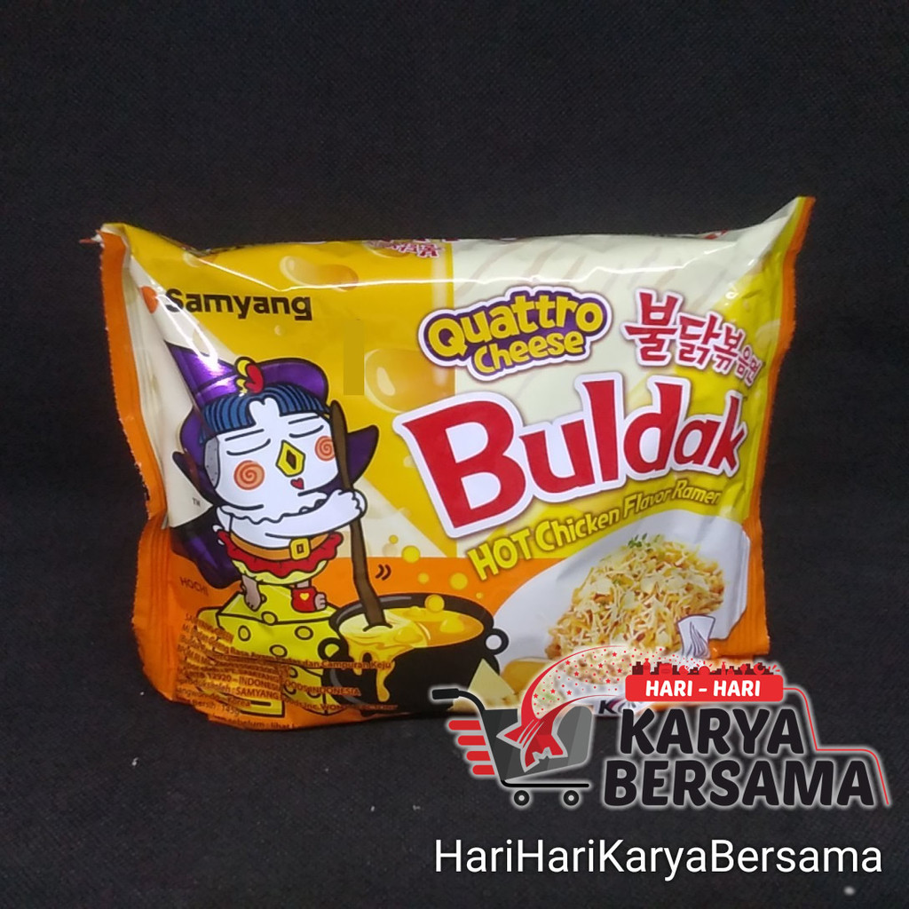 

MIE INSTAN SAMYANG BULDAK QUATTRO CHEESE HOT CHICKEN FLAVOR RAMEN 145GR