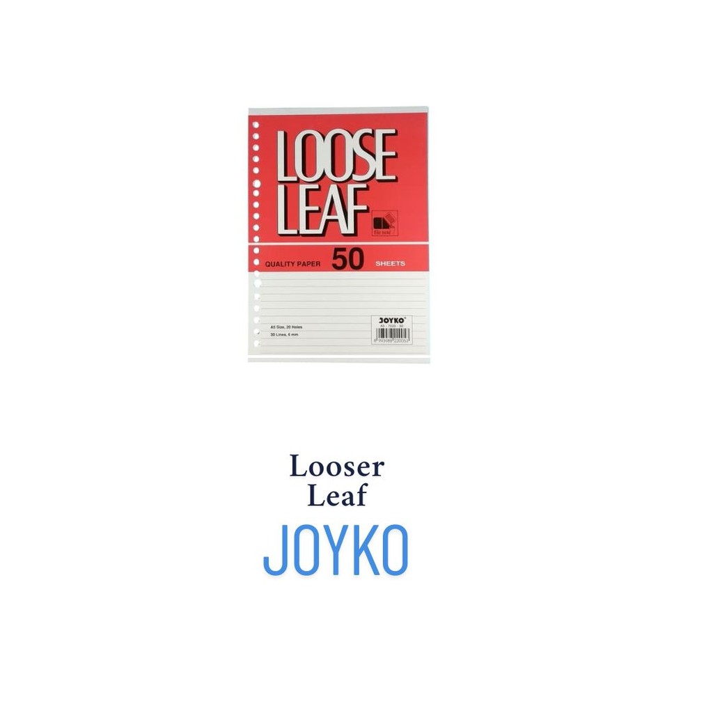 

Kertas Loose Leaf File JOYKO A5 50 Lembar Refill Kertas Binder