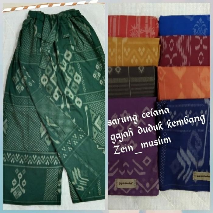 SARUNG CELANA GAJAH DUDUK KEMBANG - Hitam