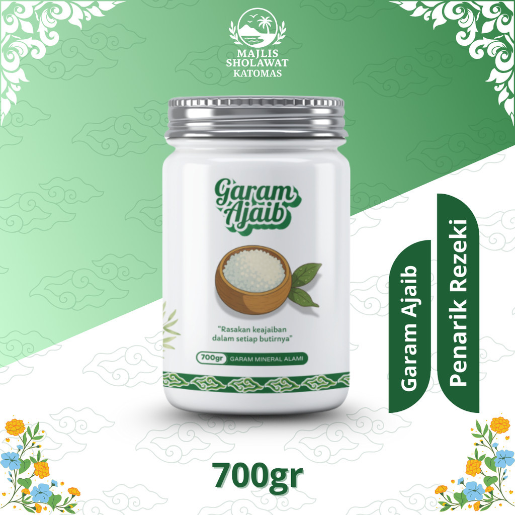 

Garam Ajaib Khusus Penarik Rezeki 700gr - untuk Kesehatan & Terapi Tubuh – Garam Ruqyah Alami Toples | Salt Herbal Penyembuhan & Relaksasi | Garam Ruqiyah Garam Ruqiah garam rukyah asin