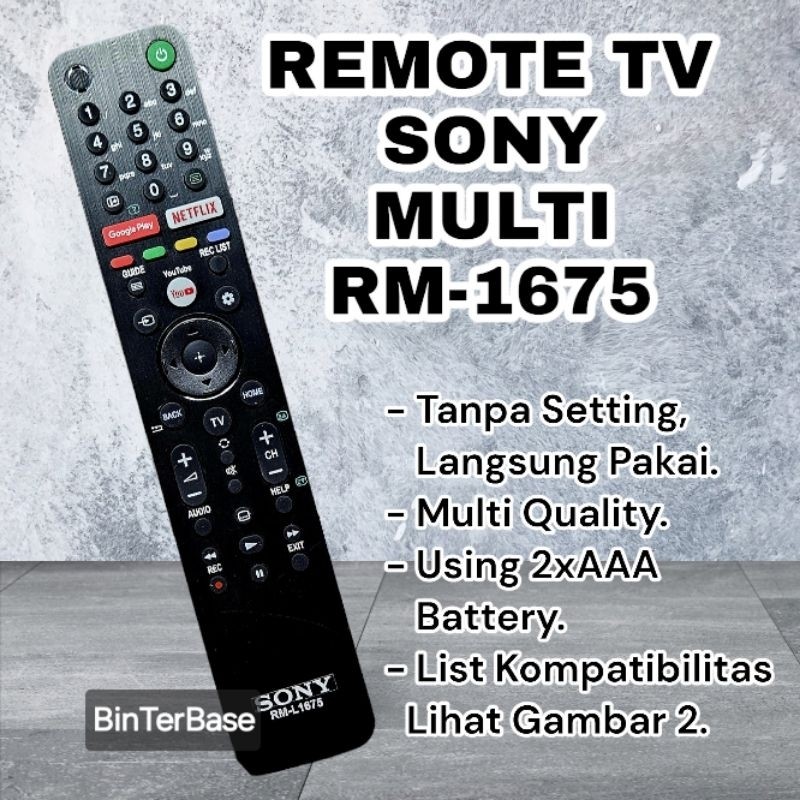 Remote remot SONY Multi RMT-TX300P RMF-TX310P Smart TV RM-L1675 Original multi qualityCO