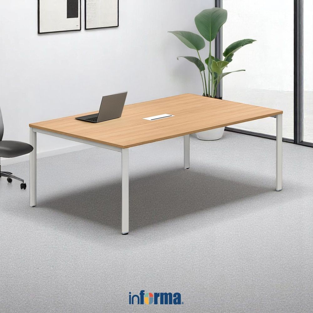 Informa Sieben Meja Rapat 2012 Va - Cokelat Meeting Table Meja Kerja Ruang Rapat Furnitur Kantor